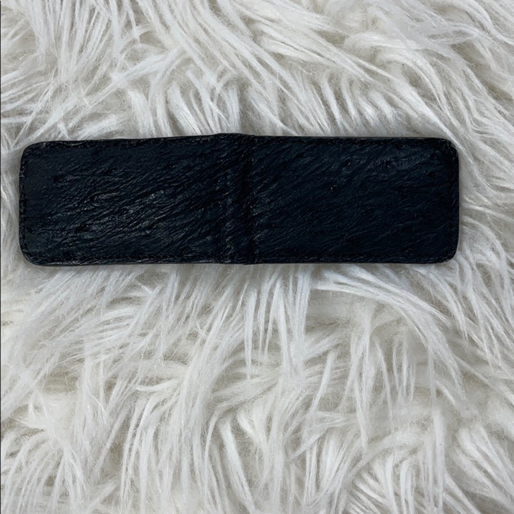 NWT - Black Genuine Ostrich Skin Money Clip - Picture 3 of 4